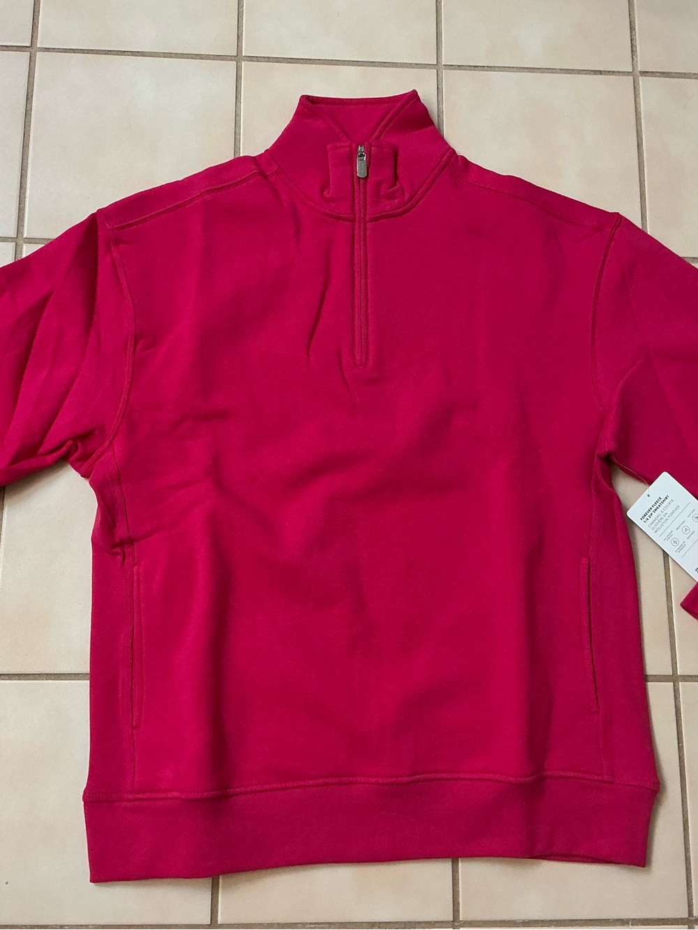 Athleta Forever Fleece 1/4 Zip Sweatshirt Sz XS NWT! Dahlia